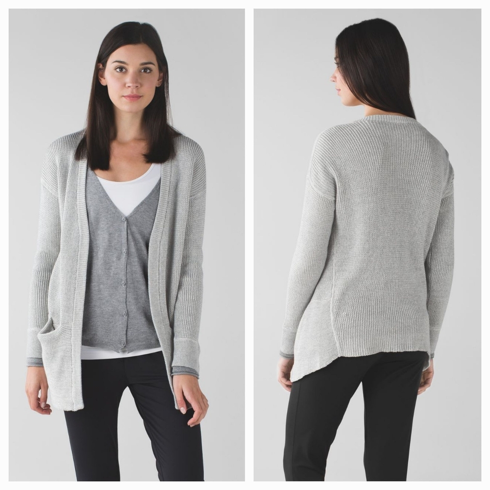 Lululemon VestiganHeathered Medium Grey / Heathered Angel Wing Size 6